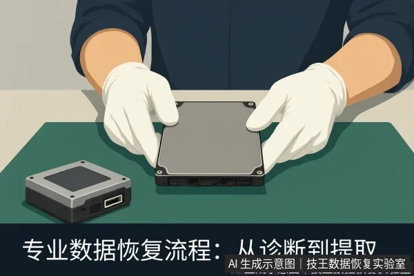 文章内容场景示意图:专业数据恢复流程:从诊断到提取