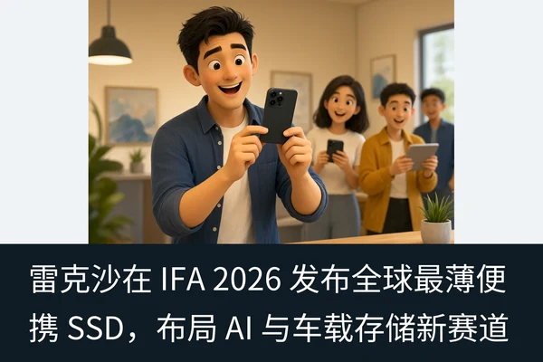 雷克沙在 IFA 2026 发布全球最薄便携 SSD,布局 AI 与车载存储新赛道(2)