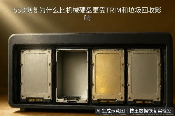 文章内容场景示意图:SSD恢复为什么比机械硬盘更受TRIM和垃圾回收影响