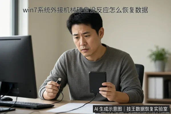 文章内容场景示意图:win7系统外接机械硬盘没反应怎么恢复数据
