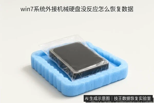 正文场景:文章内容场景示意图:win7系统外接机械硬盘没反应怎么恢复数据