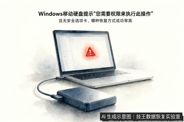 文章内容场景示意图：Windows移动硬盘提示