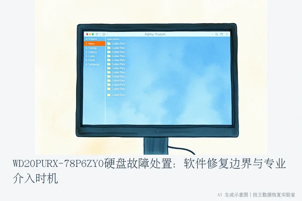 WD20PURX-78P6ZY0硬盘故障处置:软件修复边界与专业介入时机(2)