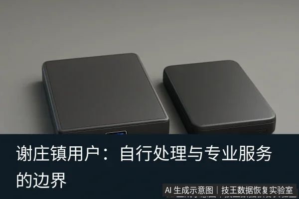 文章内容场景示意图：谢庄镇用户：自行处理与专业服务的边界