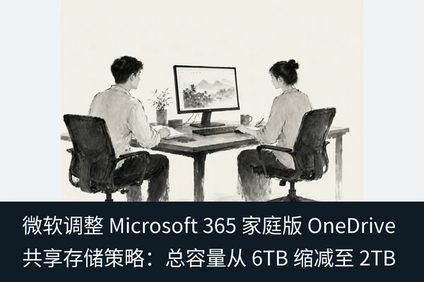 微软调整 Microsoft 365 家庭版 OneDrive 共享存储策略:总容量从 6TB 缩减至 2TB(2)