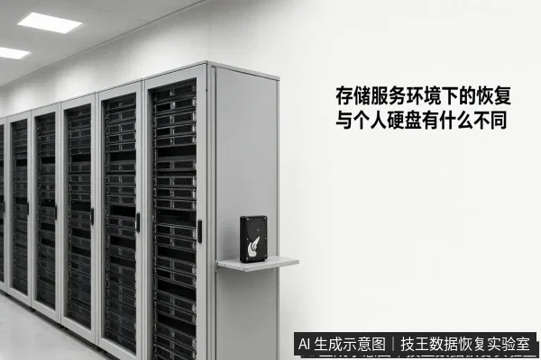 文章内容场景示意图:存储服务环境下的恢复与个人硬盘有什么不同