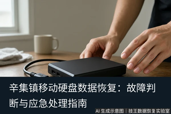 文章内容场景示意图:辛集镇移动硬盘数据恢复:故障判断与应急处理指南