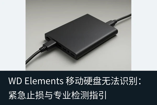 WD Elements 移动硬盘无法识别:紧急止损与专业检测指引(2)