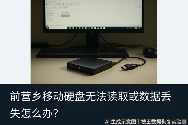 文章内容场景示意图:前营乡移动硬盘无法读取或数据丢失怎么办?