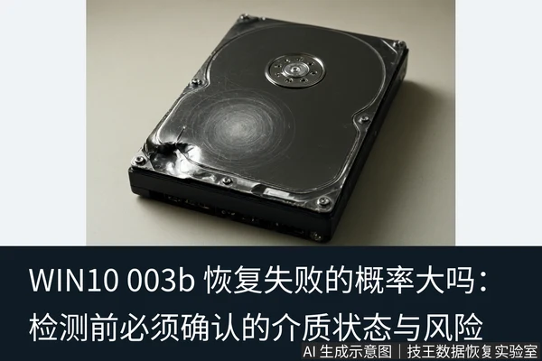 文章内容场景示意图:WIN10 003b 恢复失败的概率大吗:检测前必须确认的介质状态与风险