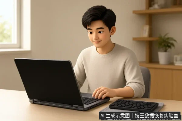 文章内容场景示意图:笔记本电脑上门维修前,先分清故障类型和数据风险