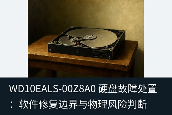 WD10EALS-00Z8A0 硬盘故障处置:软件修复边界与物理风险判断(2)