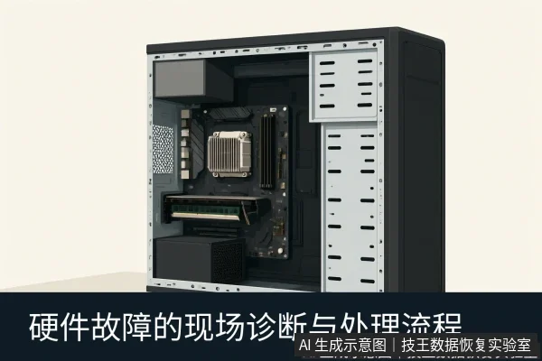 文章内容场景示意图:硬件故障的现场诊断与处理流程