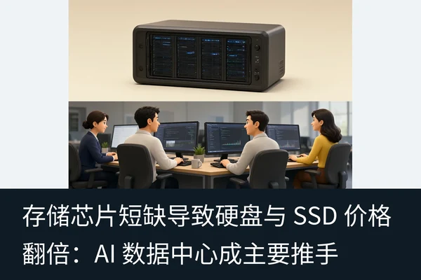 存储芯片短缺导致硬盘与 SSD 价格翻倍:AI 数据中心成主要推手(1)