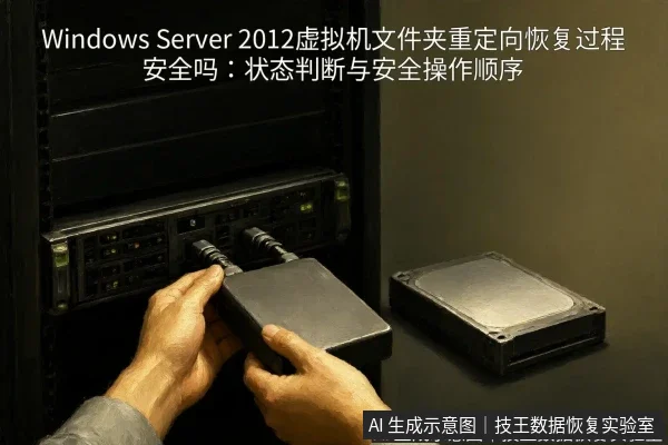 正文场景:文章内容场景示意图:Windows Server 2012虚拟机文件夹重定向恢复过程安全吗:状态判断与安全操作顺序