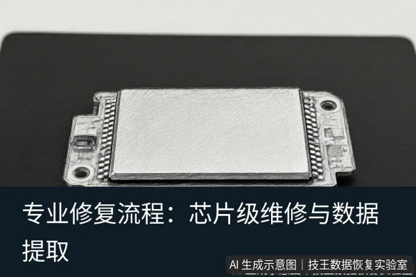 文章内容场景示意图:专业修复流程:芯片级维修与数据提取