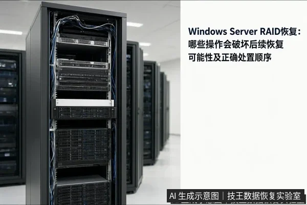 文章内容场景示意图:Windows Server RAID恢复:哪些操作会破坏后续恢复可能性及正确处置顺序