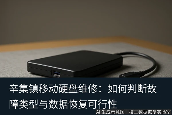 文章内容场景示意图:辛集镇移动硬盘维修:如何判断故障类型与数据恢复可行性
