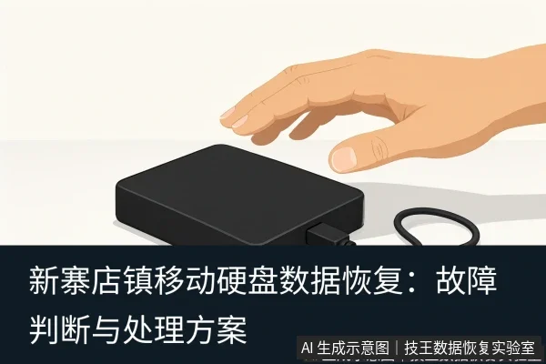 文章内容场景示意图:新寨店镇移动硬盘数据恢复:故障判断与处理方案