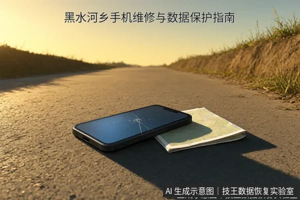 文章内容场景示意图：黑水河乡手机维修与数据保护指南