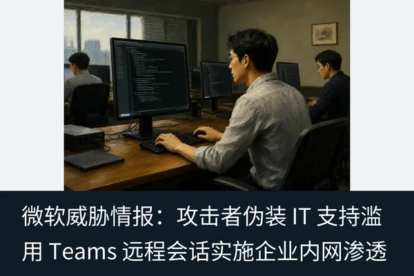 微软威胁情报：攻击者伪装 IT 支持滥用 Teams 远程会话实施企业内网渗透