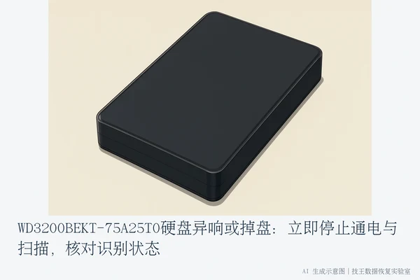 WD3200BEKT-75A25T0硬盘异响或掉盘:立即停止通电与扫描,核对识别状态(1)