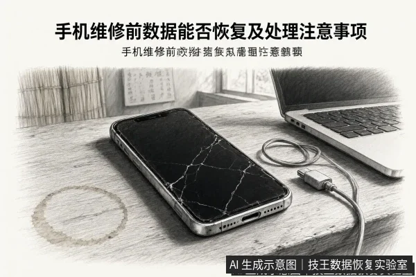 文章内容场景示意图:手机维修前数据能否恢复及处理注意事项