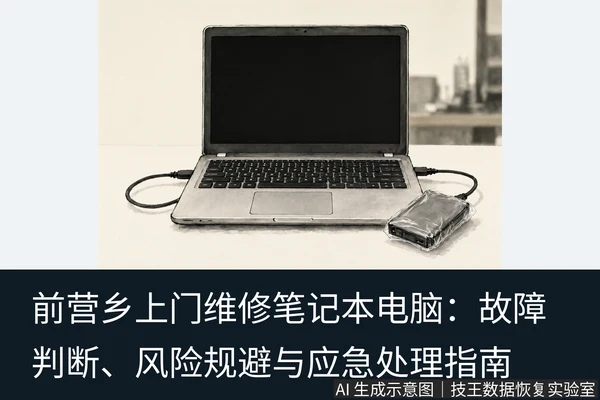文章内容场景示意图：前营乡上门维修笔记本电脑：故障判断、风险规避与应急处理指南