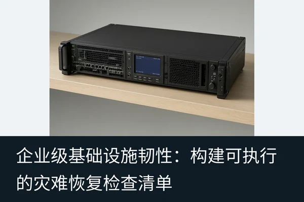 企业级基础设施韧性：构建可执行的灾难恢复检查清单
