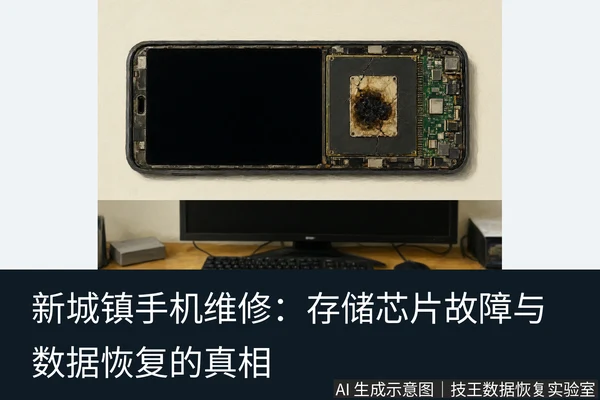 文章内容场景示意图:新城镇手机维修:存储芯片故障与数据恢复的真相