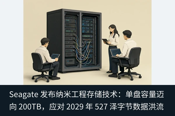 Seagate 发布纳米工程存储技术：单盘容量迈向 200TB，应对 2029 年 527 泽字节数据洪流