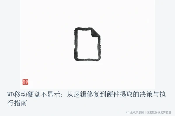 WD移动硬盘不显示:从逻辑修复到硬件提取的决策与执行指南(2)