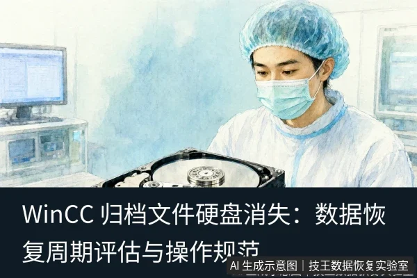 文章内容场景示意图：WinCC 归档文件硬盘消失：数据恢复周期评估与操作规范