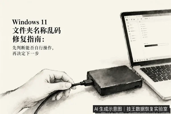 正文场景:文章内容场景示意图:Windows 11文件夹名称乱码修复指南:先判断能否自行操作,再决定下一步