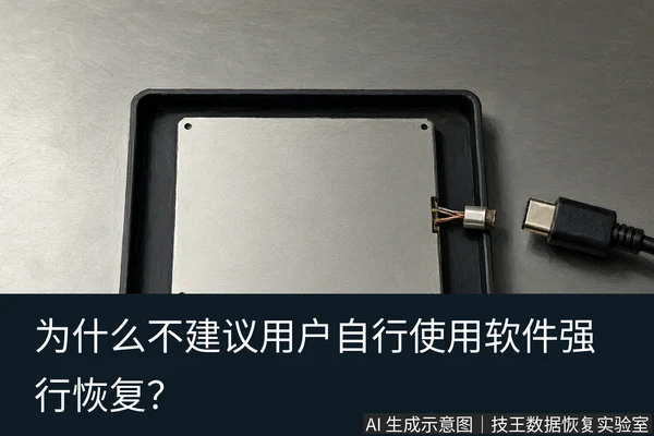文章内容场景示意图:为什么不建议用户自行使用软件强行恢复?