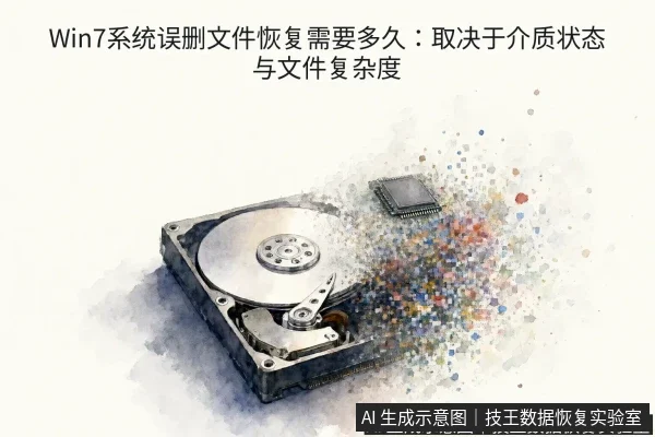 正文场景:文章内容场景示意图:Win7系统误删文件恢复需要多久:取决于介质状态与文件复杂度