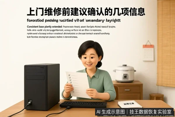 文章内容场景示意图:上门维修前建议确认的几项信息