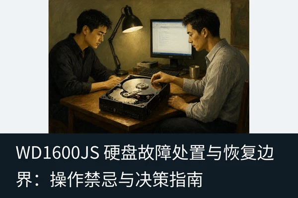 WD1600JS 硬盘故障处置与恢复边界:操作禁忌与决策指南(1)
