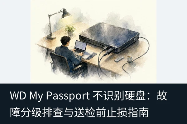 WD My Passport 不识别硬盘:故障分级排查与送检前止损指南(1)