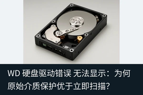 WD 硬盘驱动错误 无法显示:为何原始介质保护优于立即扫描?(1)