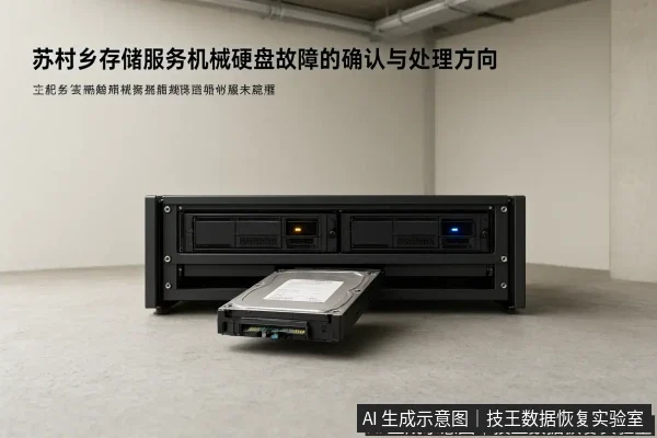 文章内容场景示意图：苏村乡存储服务机械硬盘故障的确认与处理方向