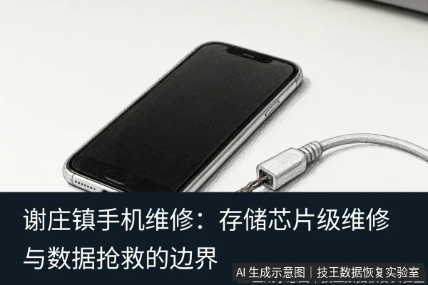 文章内容场景示意图:谢庄镇手机维修:存储芯片级维修与数据抢救的边界