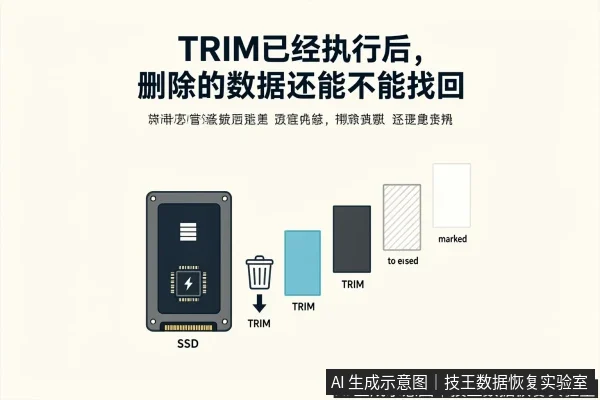 文章内容场景示意图:TRIM已经执行后,删除的数据还能不能找回