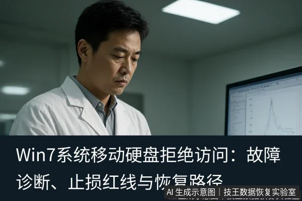 正文场景:文章内容场景示意图:Win7系统移动硬盘拒绝访问:故障诊断、止损红线与恢复路径