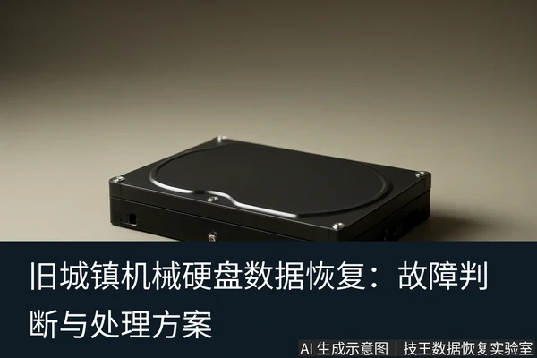 文章内容场景示意图:旧城镇机械硬盘数据恢复:故障判断与处理方案