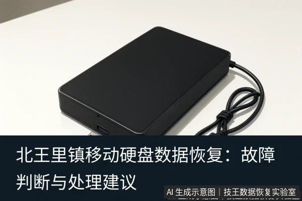 文章内容场景示意图：北王里镇移动硬盘数据恢复：故障判断与处理建议