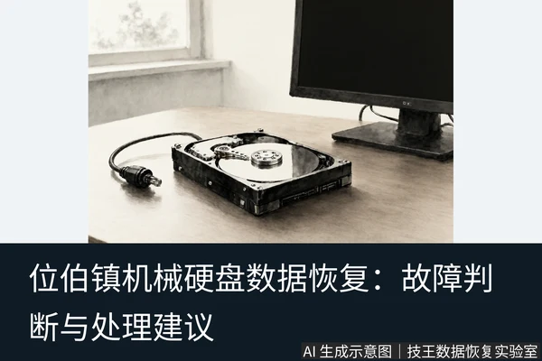 文章内容场景示意图:位伯镇机械硬盘数据恢复:故障判断与处理建议
