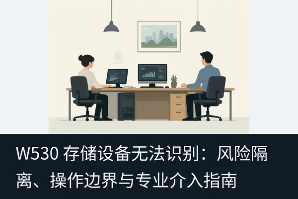 W530 存储设备无法识别：风险隔离、操作边界与专业介入指南（1）