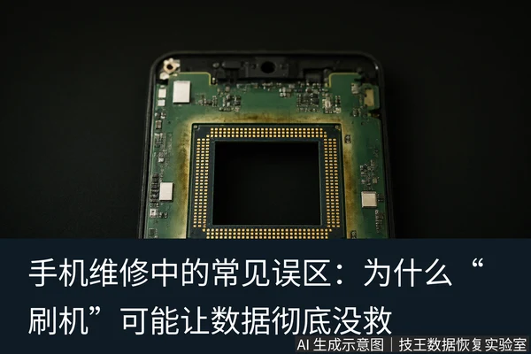 文章内容场景示意图:手机维修中的常见误区:为什么“刷机”可能让数据彻底没救