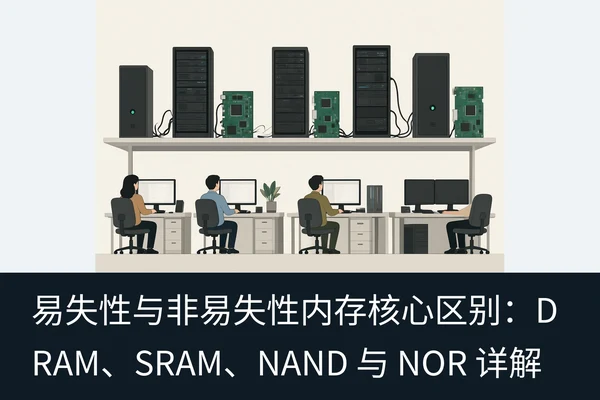 易失性与非易失性内存核心区别:DRAM、SRAM、NAND 与 NOR 详解(1)